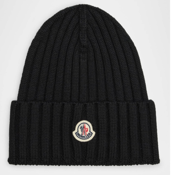 Moncler Ribbed Wool Logo Beanie main image 8